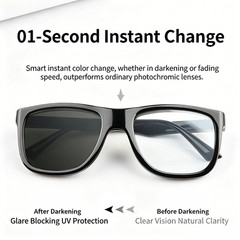2in1 Photochromic Smart Glasses Sunglasses Bluetooth 6.0 Speaker Calling Music