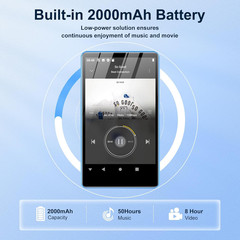 80GB Music Player, MP4 MP3 Player with Bluetooth and Wifi with 4-Inch IPS Touch