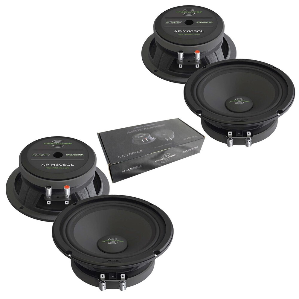 2 Pair Deaf Bonce Apocalypse 6.5″ Midrange Car Speakers 1200W 4 Ohm AP-M60SQL