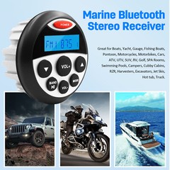 Guzare Marine Boat ATV/UTV Digital Media Stereo System Bluetooth/AUX/USB/FM/AM