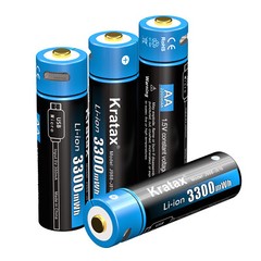 Kratax 1.5V USB AA AAA Rechargeable Li-Ion Batteries AA AAA Lithium Batteries