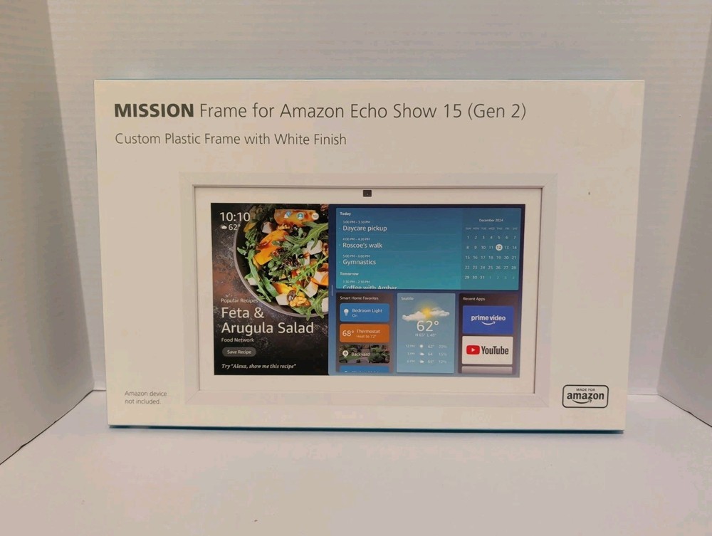 Mission Frame for Amazon Echo Show 15 (Gen 2) – White
