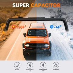 WOLFBOX G840S 12”Mirror Dash Cam 4K Rear View Mirror Dash Camera Front and Rear