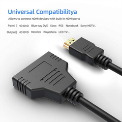4K HDMI Cable Splitter Adapter 2.0 Converter 1 In 2 Out 1 Male to 2 Female lot