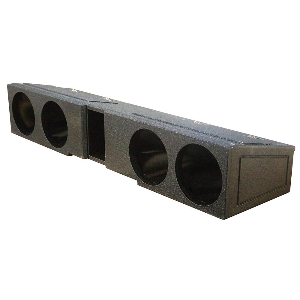 QPOWER QBOMB 4 HOLE 8″ PORTED EMPTY WOOFER ENCLOSURE BOX FOR GMC CHEVY 2007 – UP