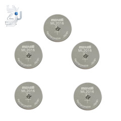 ML2016 Maxell 3V Rechargeable Button Battery for Watch, Laptop, Clock, Spare 5PC