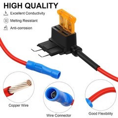 16 Pack 12V Fuse Tap Kit, Standard Mini Micro2 Low Profile
