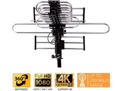990 Mile 1080P HDTV Outdoor Amplified TV Antenna Digital HD TV UHF VHF 360 Rotor