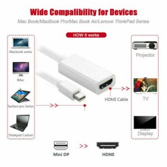 For MacBook Pro Mini DP to HDMI Adapter Cable Thunderbolt Display Port LOT