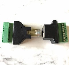 Ethernet RJ45 Male/Female Screw Terminal 8Pin CCTV Digital DVR Adapter Connector