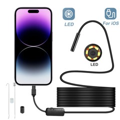 2M/3/5M 8LED Endoscope Borescope 8mm Inspection Camera Scope for iPhone 14 13 12