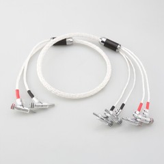 Pair Silver Plated HiFi Audio Bi-wire Speaker Cable Banana Plug Loudspeaker Cord