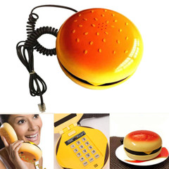 Cute Hamburger Shape Cheeseburger Burger Phone Telephone Desktop Home Decor Gift
