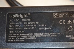 UpBright AC/DC 15V 8A Adapter Model: LH-DZ120W-15V