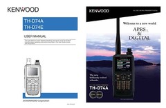 KENWOOD TH-D74 INSTRUCTION MANUAL + COLOR BROCHURE – 32LB PAPER + 100LB COVERS