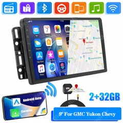 Android 13 For GMC 9″ Yukon Chevy Silverado Double DIN Car Stereo Radio GPS 32G
