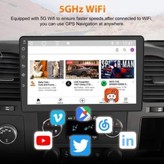 10.1″ Wireless Carplay Android Auto Stereo for 2007-2013 Sierra Tahoe Yukon