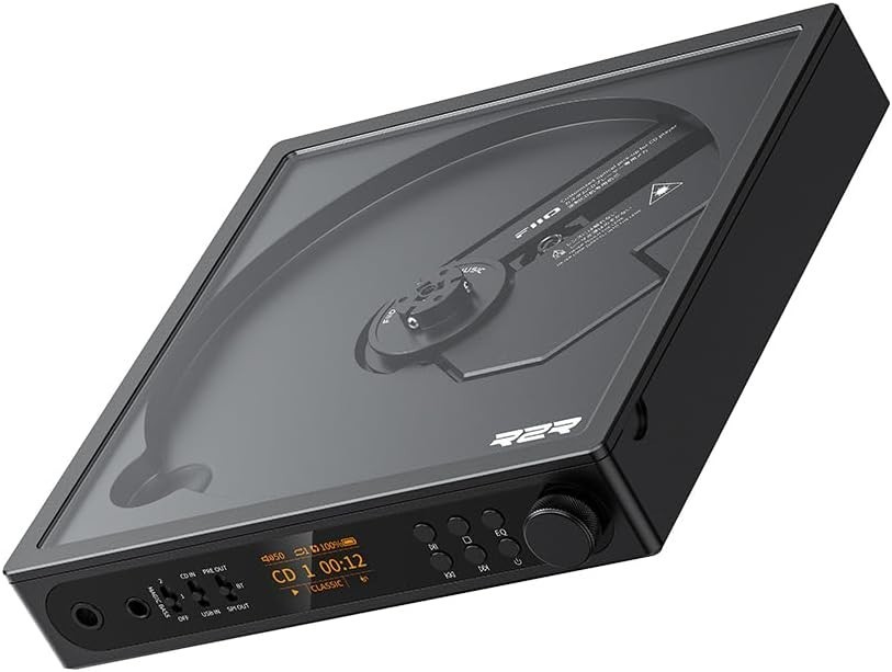 FiiO DM15 Portable CD Player 24Bit R2R DAC 1150mW Bluetooth aptX HiFi (Black)