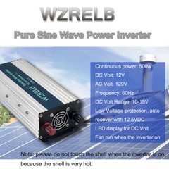 Power Converter 500W Pure Sine Wave Inverter 12V to 110V 120V Truck Camp Solar