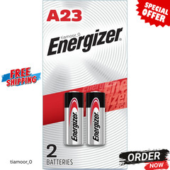 Energizer A23 Battery 12Volt 23AE 21/23 GP23 23A 23GA MN21 2 Pack Sealed