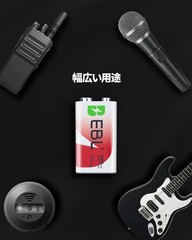 EBL 9 Volt Li-ion USB Rechargeable Batteries 5400mWh 9V Lithium Ion Battery Lot