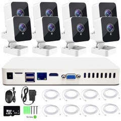 XVIM 1080P Security Camera System Outdoor 8CH H.265+ DVR CCTV SD/Cloud Recorder