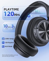 Lightweight Active Noise Canceling Headphones: 120 Hours & 360° Audio Experience