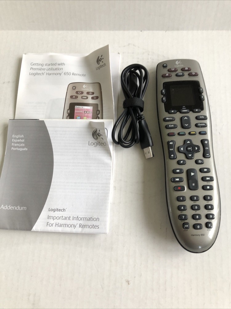 LOGITECH Harmony 650 Universal Advanced Remote Control Tested Working*