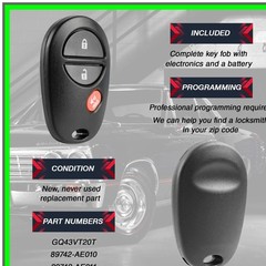 Keyless Entry Remote Fob Set for Toyota Tacoma Tundra Sienna Sequoia Highlander