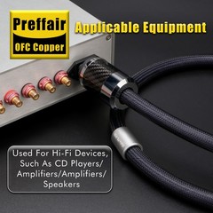 Carbon Fiber Fever Power Cable AC Power Wire, For PS-950 Alpha-OCC Conductor New