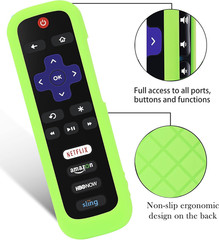 2 Pack Remote Case for Roku, Battery Cover for TCL Roku Smart TV Steaming Stick
