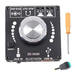 ZK-502H HIFI 2.0 Digital Power Amplifier Board Kits Bluetooth AUX USB