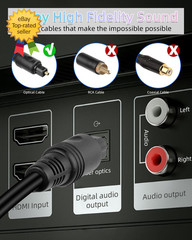 Optical Audio Splitter 1 in 2 Out Toslink Digital Fiber Optical Audio Cable…..