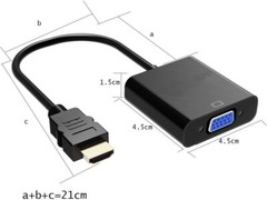 HDMI to VGA, HDMI Male to VGA Female Converter 1080P Video Adapter