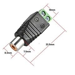 10pcs RCA Female to AV Screw Terminal Audio Video Connector Converter Green