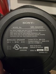 Sony SRS-RA3000 360 Reality Audio Wi-Fi / Bluetooth Wireless Speaker