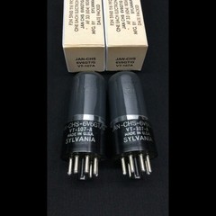 GREAT PAIR SYLVANIA JAN CHS 6V6GT VT 107A Amplifier Vacuum Tubes TESTED D.9362