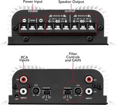 TS 400×4 400W RMS 4 Channel Class D Car Audio Amp RCA Bridged