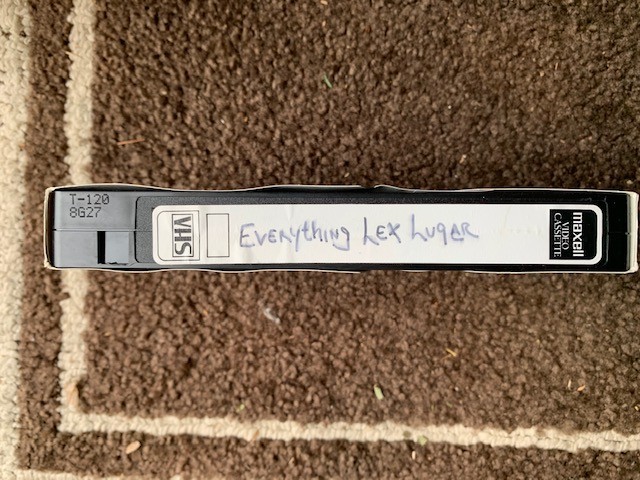 VHS Blank Tape 2 Hours Pro Wrestling Everything Lex Luger
