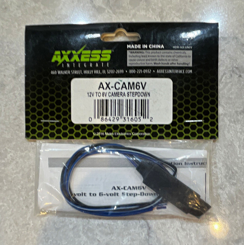 Axxess Integrate AX-CAM6V 12V to 6V Camera Stepdown Level Converter MPN