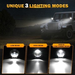 Auxbeam 4Inch 100W Round Offroad Lights White DRL 10000LM LED Driving Light Pods