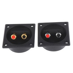 50mm Round Speaker Terminal Cup Gold Binding Post Subwoofer Box Connector Panel