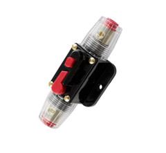 CAR STEREO AUDIO 12V CIRCUIT BREAKER FUSE IN-LINE FITS 4 8 GAUGE WIRE 40 AMP US