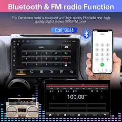 10.1″ For Jeep Wrangler JK 2007-2017 Apple Carplay Android 13 Radio GPS Navi FM