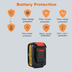 2 x 20V 6.5Ah DeWalt Compatible Lithium Ion Battery Rechargeable 130 Wh DCB 205
