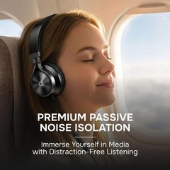 Wired On-Ear Headphones with Mic – Noise Isolating, Foldable, 3.5mm Aux Jack
