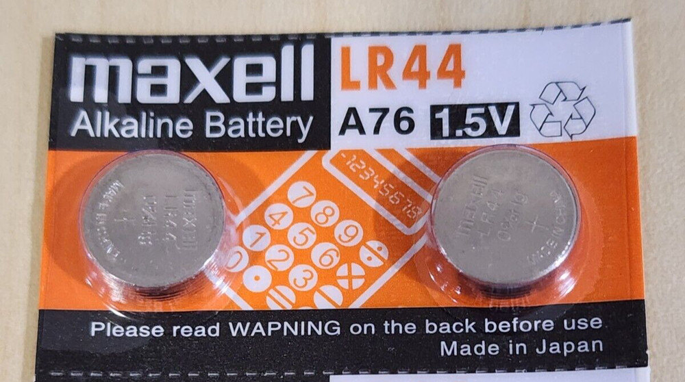 2 piece LR44 Maxell A76 L1154 AG13 357 New Alkaline Battery EXPIRE 12/2028
