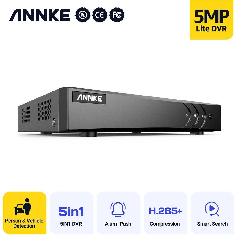 ANNKE 16CH 5IN1 5MP-N DVR H.265+ Digital Video Recorder for CCTV Security Camera