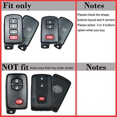 Silicone Remote Key Fob Cover Protector for 4 Buttons 3pcs,Black,Blue,Red