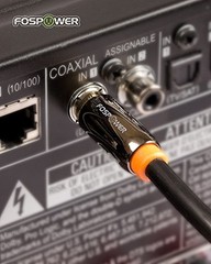 FosPower (3 Feet) Digital Audio Coaxial Cable [24K Gold Plated Connectors]